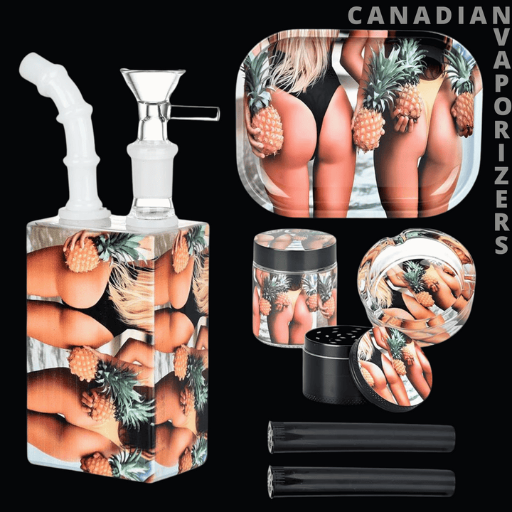 Pulsar Design Series Juicebox Water Pipe Smoker's Travel Kit - Pineapple Bums