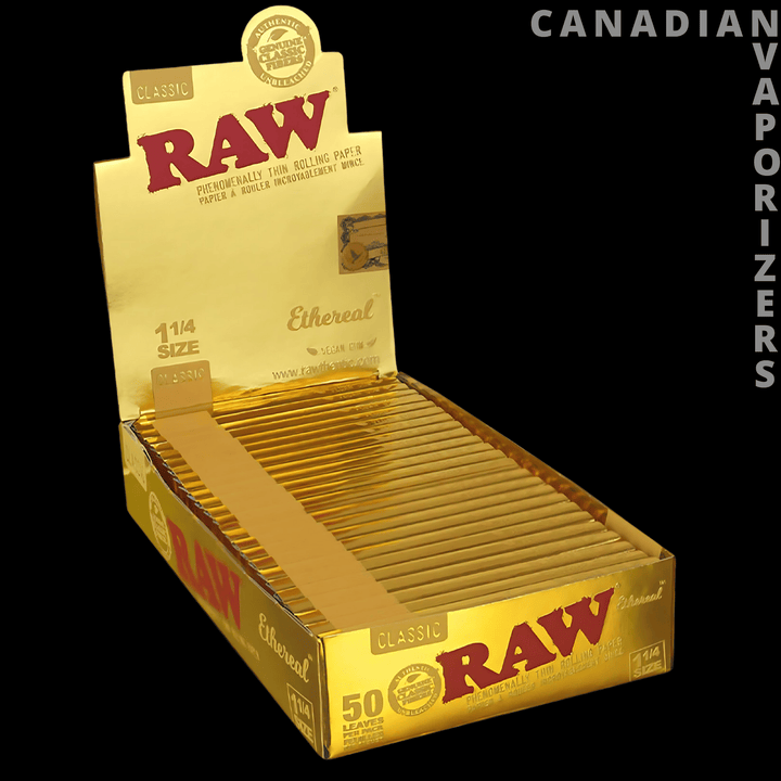 Raw 1¼ Classic Ethereal Phenomenally Thin Rolling Papers (Display of 24) - Canadian Vaporizers