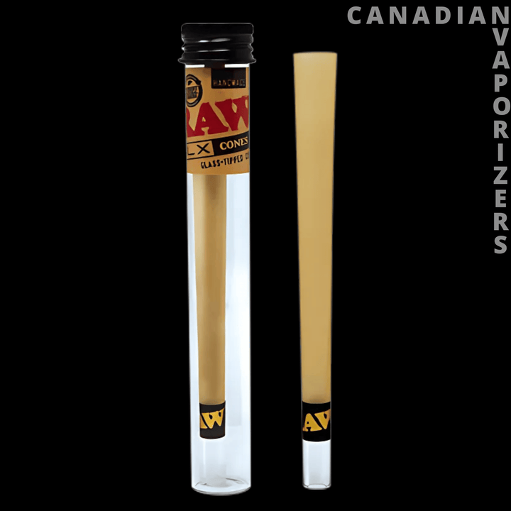 Raw DLX Cannon Glass - Tipped Cones (Display of 12) - Canadian Vaporizers