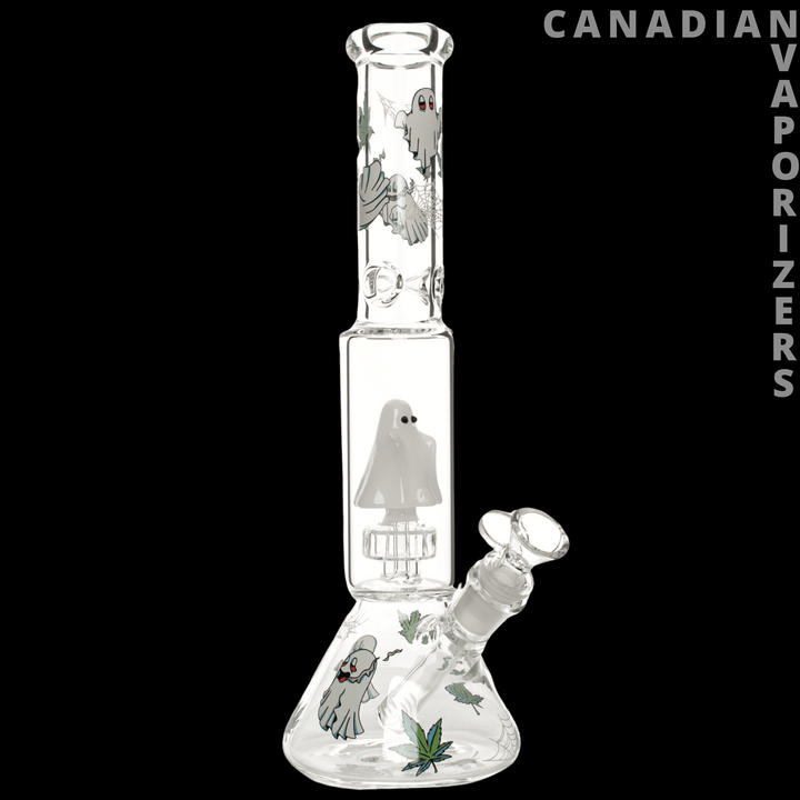 Red Eye Glass 12" Dual Chamber Ghoulish Water Pipe - Canadian Vaporizers