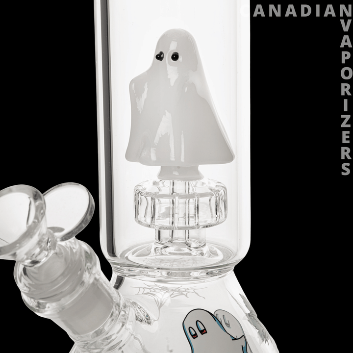 Red Eye Glass 12" Dual Chamber Ghoulish Water Pipe - Canadian Vaporizers