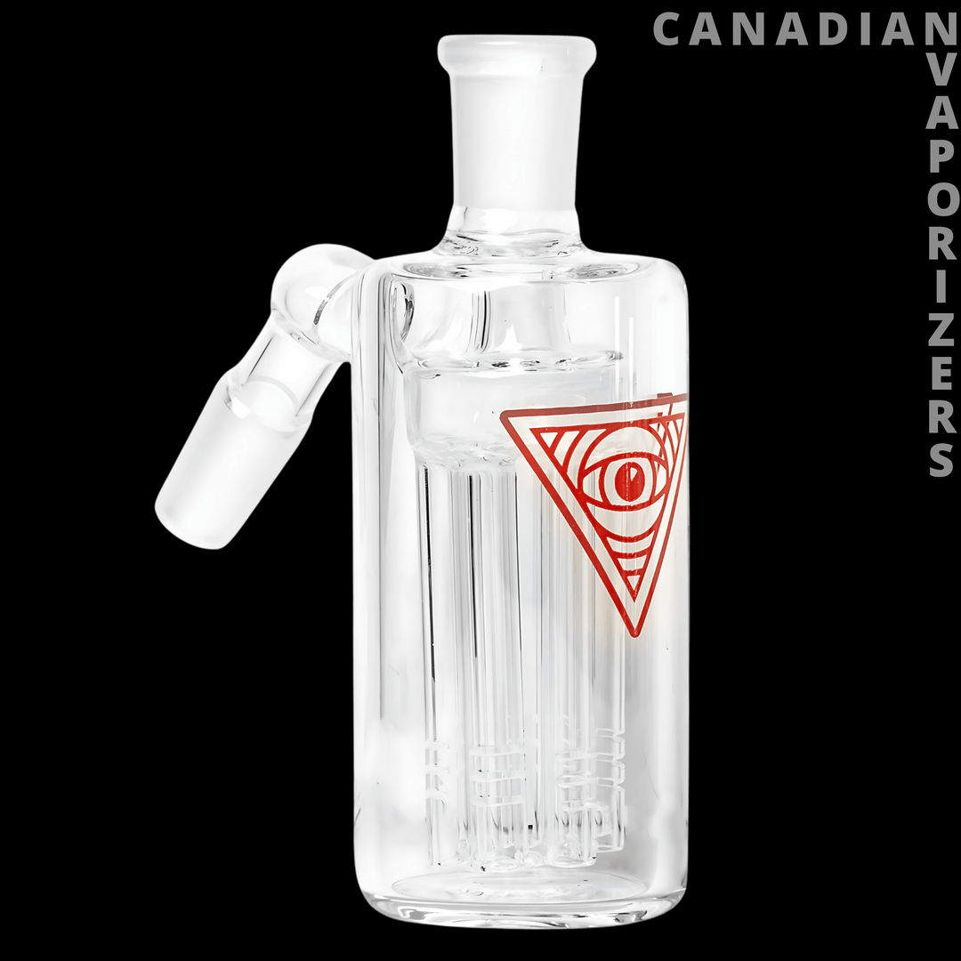 Red Eye Glass 14mm 45 Degree Clear Ash Catcher W/6 - Arm Tree Perc - Canadian Vaporizers