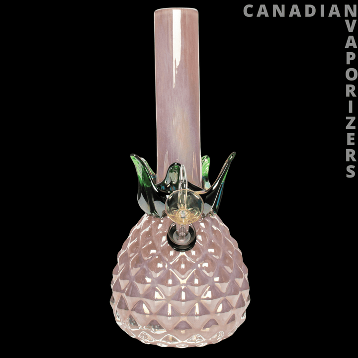 Retro Glass 10" Platinum Metallic Pineapple Water Pipe - Canadian Vaporizers