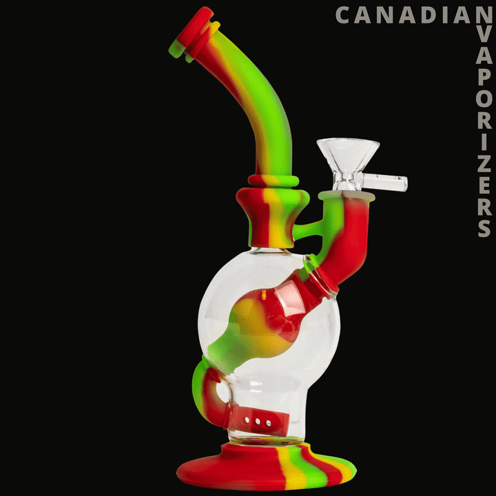 Lit Silicone 8" Glass Chamber Ball Bubbler - Canadian Vaporizers