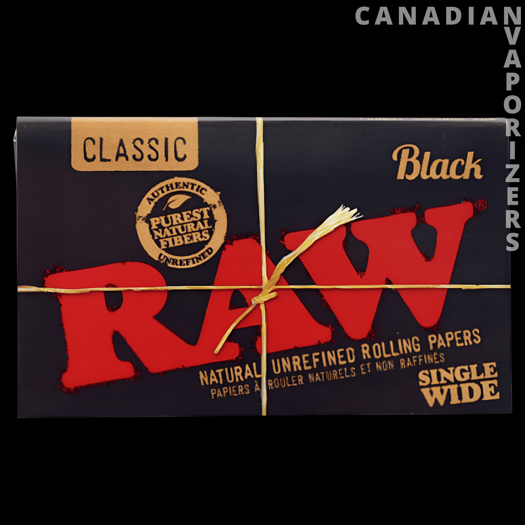 Raw Black Single Wide Double Window Rolling Papers Display Of 25