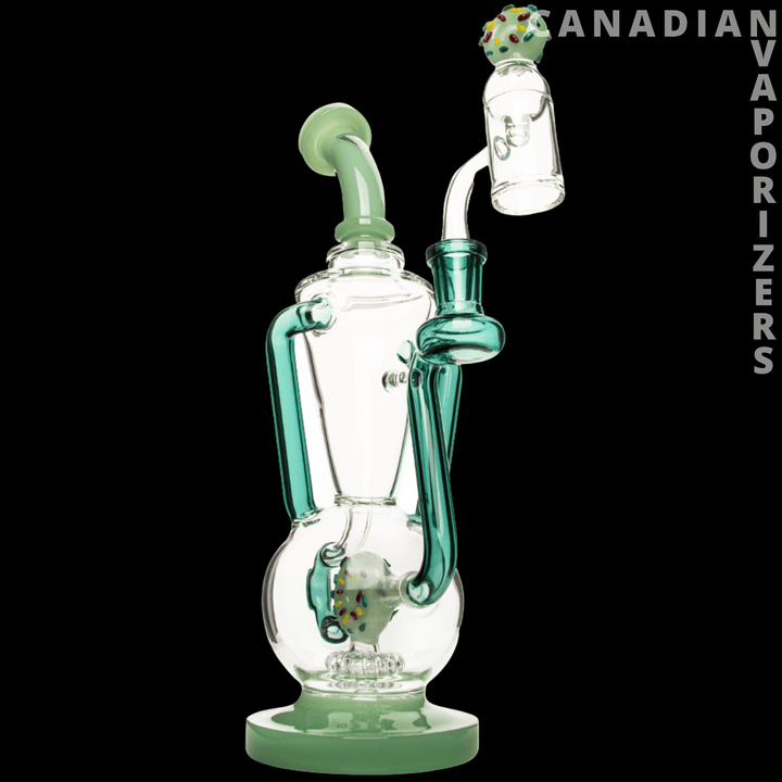 Red Eye Glass 11" Dunker Dual Uptake Concentrate Recycler - Canadian Vaporizers