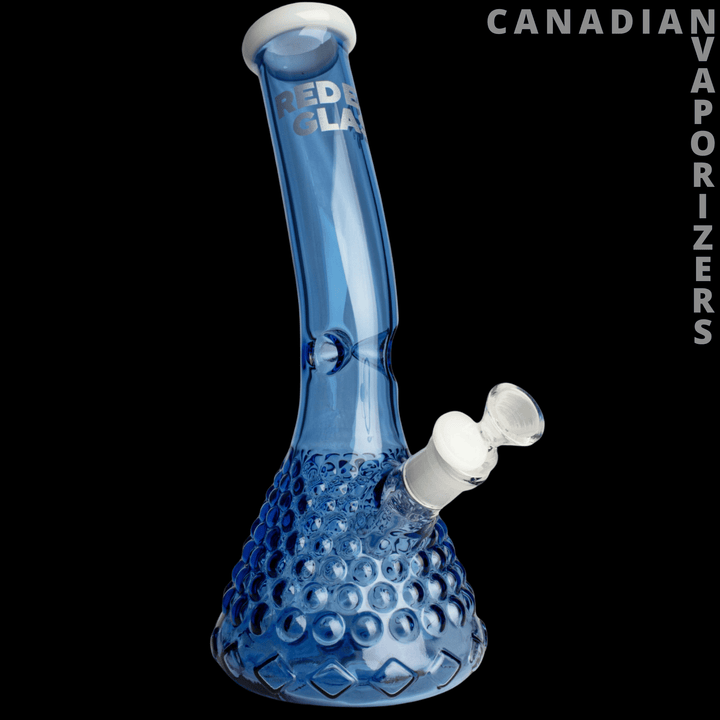 Red Eye Glass 12" Cronus Lean Back Beaker Base Water Pipe - Canadian Vaporizers