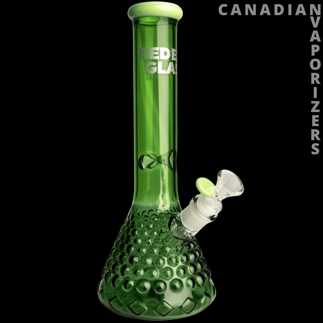 Red Eye Glass 12" Hermes Beaker Base Water Pipe - Canadian Vaporizers