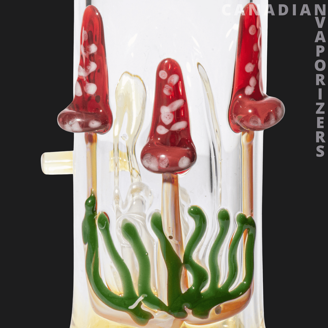 Red Eye Glass 9" Mushroom Beaker - Canadian Vaporizers